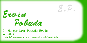 ervin pobuda business card